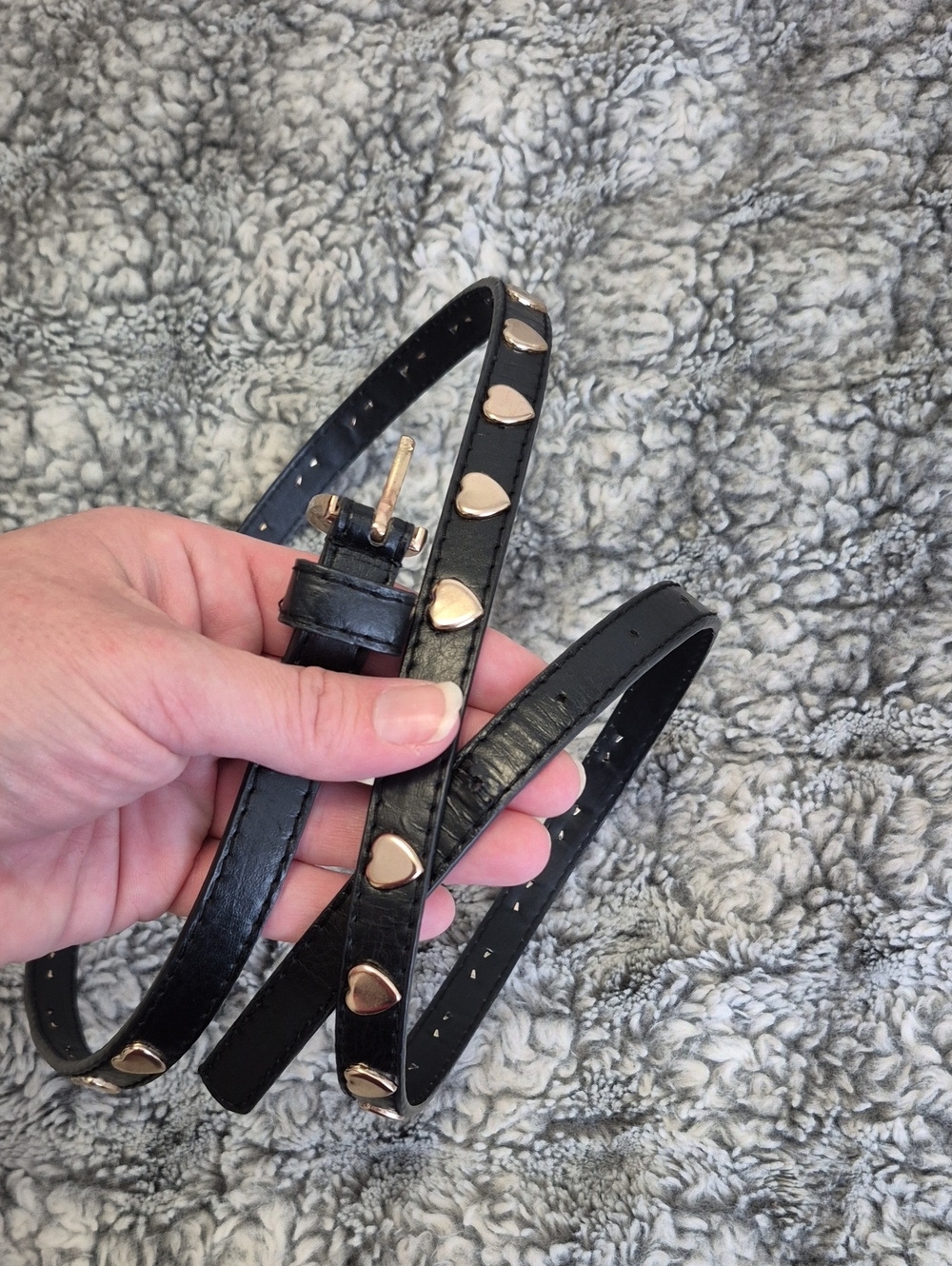 Torrid 🖤 Heart-Stud Slim Leather Belt (1009)